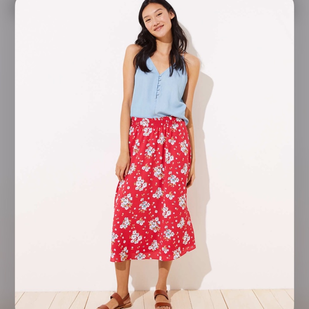 Loft floral maxi skirt